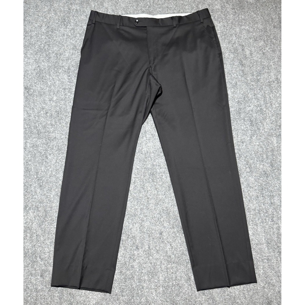 6 East X Loro Piana Four Seasons 130's Wool Black Trouser Pants Men Sz 38x30
